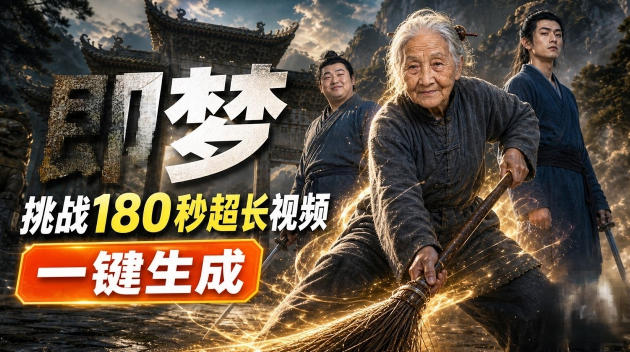 即梦挑战180秒超长视频！一键生成3分钟电影？完整制作流程详细分享！-开心分享网