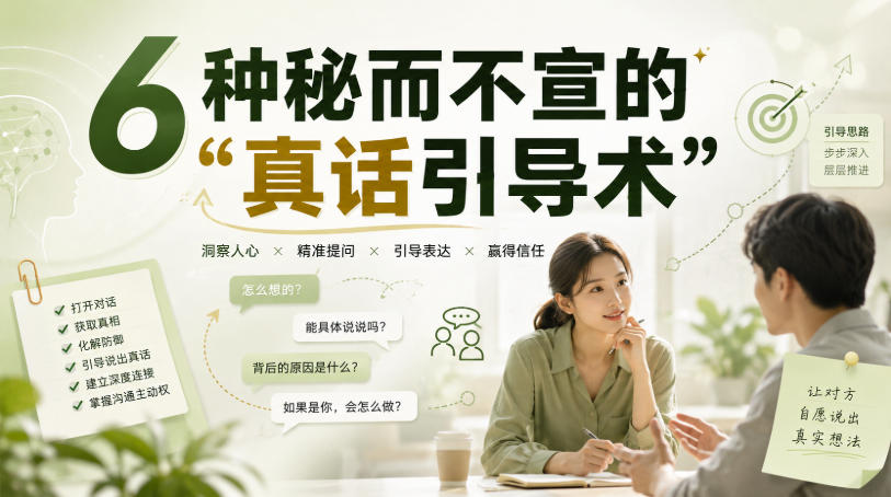 付费文章：6种秘而不宣的“真话引导术”-开心分享网