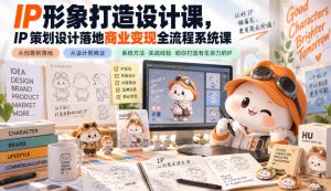 IP形象打造设计课，IP策划设计落地商业变现全流程系统课-开心分享网