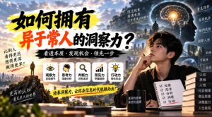 某公众号付费文章：如何拥有异于常人的洞察力？-开心分享网