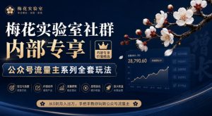 梅花实验室社群内部专享-公众号流量主系列全套玩法-开心分享网