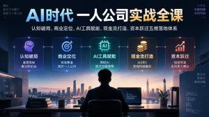 AI时代一人公司实战全课|认知破局、商业定位、AI工具赋能、现金流打造、资本跃迁五维落地体系-开心分享网