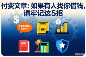 付费文章：如果有人找你借钱，请牢记这5招-开心分享网