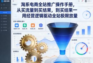 淘系电商全站推广操作手册，从买流量到买结果一用经营逻辑驱动全站极限放量-开心分享网