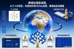 跨境出海实战营，从个人IP定位、内容创作到TikTok运营、跨境选品全覆盖-开心分享网