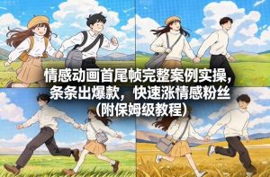 情感动画首尾帧完整案例实操，条条出爆款，快速涨情感粉丝（附保姆级教程）-开心分享网