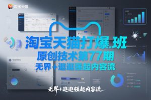 淘宝天猫打爆班原创技术第77期，无界+逛逛强起内容流-开心分享网