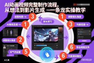 AI动画视频完整制作流程，从想法到影片生成一条龙实操教学-开心分享网