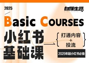 自媒生路小红书基础课，打通内容+投流，2025年起小红书必备-开心分享网