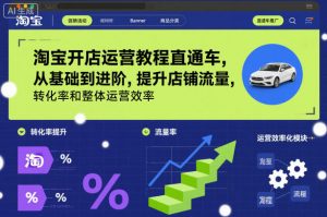 淘宝开店运营教程直通车，从基础到进阶，提升店铺流量，转化率和整体运营效率（更新26年1月）-开心分享网