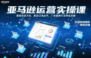 亚马逊运营实操课,覆盖选品方法、新品口诀必学、广告最新打法等全流程,打造跨境爆款店铺-开心分享网