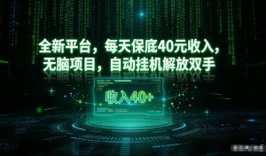 最新看广平台，每天保底30-4米，无脑项目，自动挂G解放双手【揭秘】-开心分享网