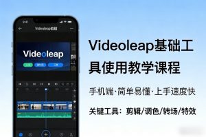 Videoleap基础工具使用教学课程，手机端视频剪辑教学，简单易懂，上手速度快-开心分享网