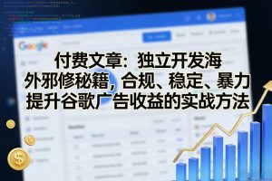付费文章：独立开发海外邪修秘籍，合规、稳定、暴力提升谷歌广告收益的实战方法-开心分享网