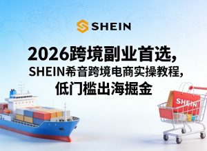 2026跨境副业首选,SHEIN希音跨境电商实操教程,低门槛出海掘金-开心分享网