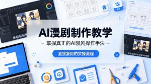 AI漫剧制作教学，带你掌握真正的AI漫剧操作手法，直接复用的实操流程-开心分享网
