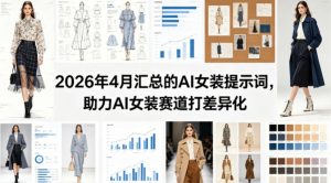 2026年4月汇总的AI女装提示词，助力AI女装赛道打差异化-开心分享网