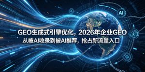 GEO生成式引擎优化,2026年企业GEO从被AI收录到被AI推荐,抢占新流量入口-开心分享网