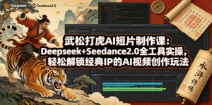 武松打虎AI短片制作课:Deepseek+Seedance2.0全工具实操,轻松解锁经典IP的AI视频创作玩法-开心分享网