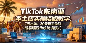 TikTok东南亚本土店实操陪跑教学,7天出单,30天稳定盈利,轻松碾压传统跨境模式-开心分享网