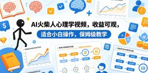 AI火柴人心理学视频,收益可观,适合小白操作,保姆级教学-开心分享网
