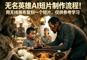 无名英雄AI短片制作流程！用无线画布复刻一个短片，仅供参考学习-开心分享网