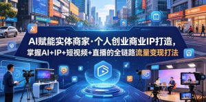 AI赋能实体商家·个人创业商业IP打造,掌握AI+IP+短视频+直播的全链路流量变现打法-开心分享网