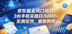 京东掘金风口项目,3台手机实操日入600+,实测见效,最新教程【揭秘】-开心分享网