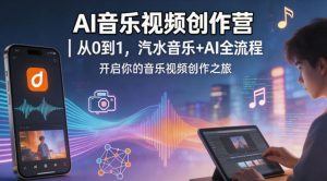 AI音乐视频创作营｜从0到1，汽水音乐+AI全流程，开启你的音乐视频创作之旅-开心分享网
