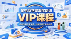 某电商学院淘宝培训VIP课程,各种经典有用的流量获取秘籍,改善运营产品没利润的处境(2026年5月)-开心分享网