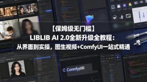 【保姆级无门槛】LIBLIB AI 2.0全新升级全教程:从界面到实操,图生视频+ComfyUI一站式精通-开心分享网