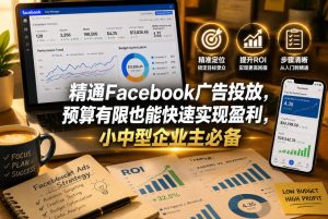 精通Facebook广告投放,预算有限也能快速实现盈利,小中型企业主必备【原创双语字幕】-开心分享网