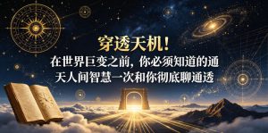 付费文章：穿透天机！在世界巨变之前，你必须知道的通天人间智慧一次和你彻底聊通透-开心分享网