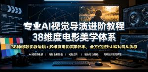 专业AI视觉导演进阶教程，38种爆款影视运镜+多维度电影美学体系，全方位提升AI成片高级感与镜头质感-开心分享网
