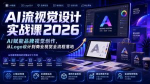 AI流视觉设计实战课2026:AI赋能品牌视觉创作,从Logo设计到商业视觉全流程落地-开心分享网