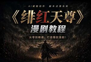 绯红天尊AI漫剧系统教程|从零入门到精通,工具运用+剧本创作+爆款逻辑+提示词素材+镜头剪辑,全套爆款漫剧落地实战课-开心分享网