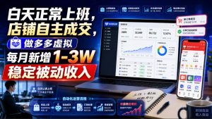 白天正常上班，店铺自主成交，做多多虚拟每月新增1-3W稳定被动收入【揭秘】-开心分享网