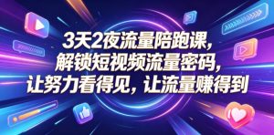 3天2夜流量陪跑课,解锁短视频流量密码,让努力看得见,让流量賺得到(更新0810)-开心分享网