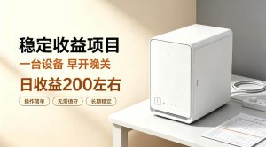 全自动设备挂G项目，日收益200左右，省心长效运营，最稳最省心的项目【揭秘】-开心分享网