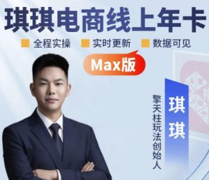 琪琪电商-拼多多年卡2026年8月更新，全类目自然流+付费爆单+擎天柱3.0大促卡流量+非标品高阶运营全套实战课（更新0827）-开心分享网