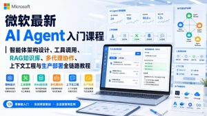 微软最新AI Agent入门课程|智能体架构设计、工具调用、RAG知识库、多代理协作、上下文工程与生产部署全链路教程【英文】-开心分享网