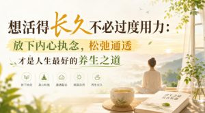 付费文章:想活得长久不必过度用力:放下内心执念,松弛通透才是人生最好的养生之道-开心分享网