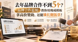 去年品牌合作不到5个？《品牌合作蓝图》教你用现成模板拿高价赞助，还能锁长期饭票！【原创双语字幕】-开心分享网
