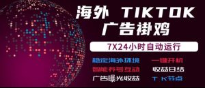 海外TikTok挂G流量变现,7X24自动运行,广告曝光收益,收益日结【揭秘】-开心分享网