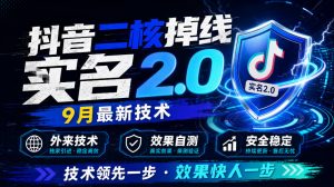 抖音二核掉线十名2.0，9月最新技术，外来技术，效果自测-开心分享网