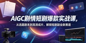 AIGC剧情短剧爆款实战课，从选题剧本到高清成片，解锁短剧副业新赛道（更新0906）-开心分享网