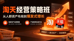 淘天经营策略班,从人群资产布局到爆发式增长,独家资产运营模型,产品矩阵实战打法-开心分享网