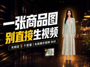 女装AI视频总翻车?问题不在提示词,女装展示视频Skill先锁定5个变量!-开心分享网