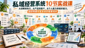 私域经营系统10节实战课,从战略到执行,从产品到客户,从个人能力到组织能力,助你构建经营系统的整套闭环-开心分享网