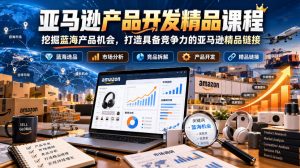 亚马逊产品开发精品课程,挖掘蓝海产品机会,打造具备竞争力的亚马逊精品链接-开心分享网